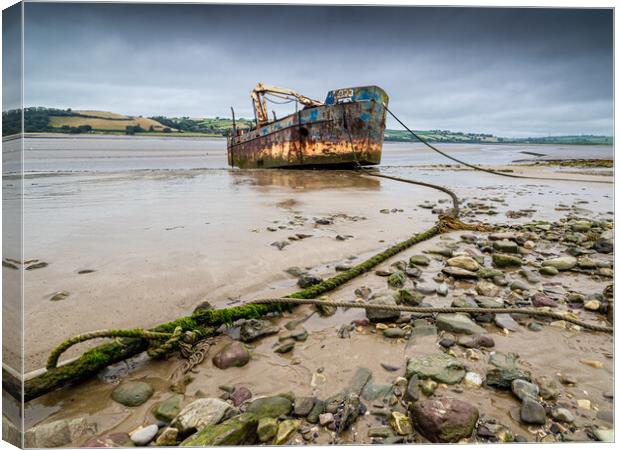 Vicky Leigh, Ferryside, Carmarthenshire Canvas Print by Colin Allen