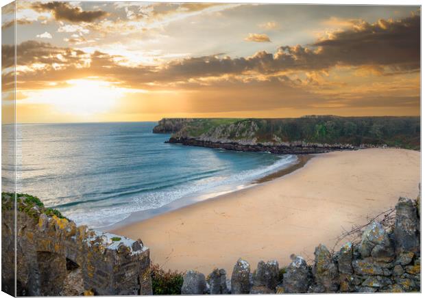 Barafundle Beach, Pembrokeshire, Wales. Canvas Print by Colin Allen