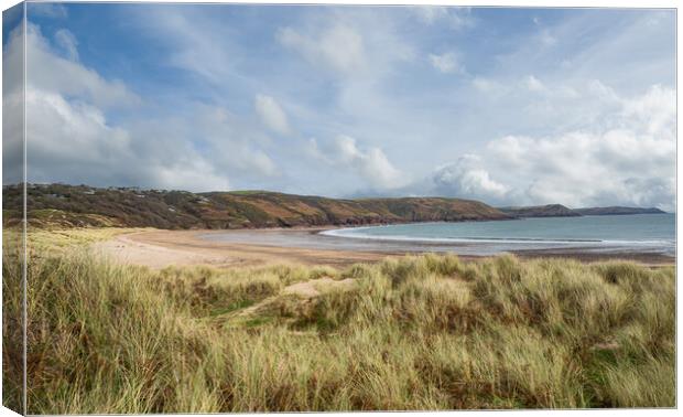 Freshwater East, Pembrokeshire, Wales. Canvas Print by Colin Allen