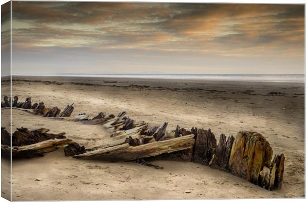 The Haunting Beauty of a Wrecked Ship Canvas Print by Colin Allen
