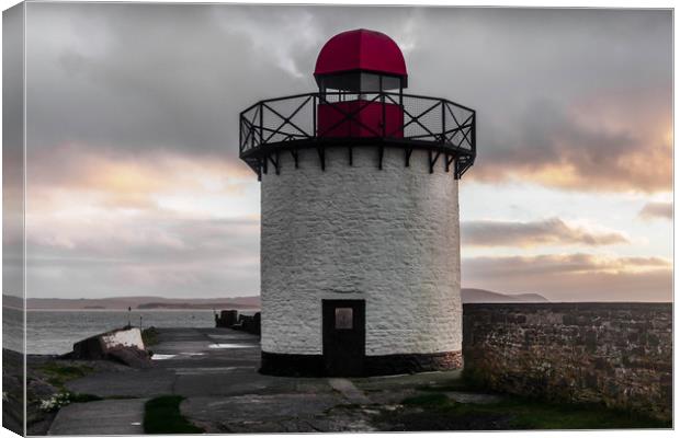 The Lighthouse at Burry Port, Carmarthenshire. Canvas Print by Colin Allen