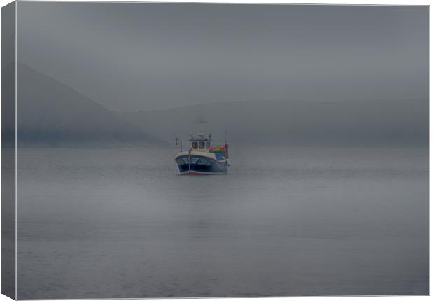 The Fishing Boat at Freshwater East. Canvas Print by Colin Allen