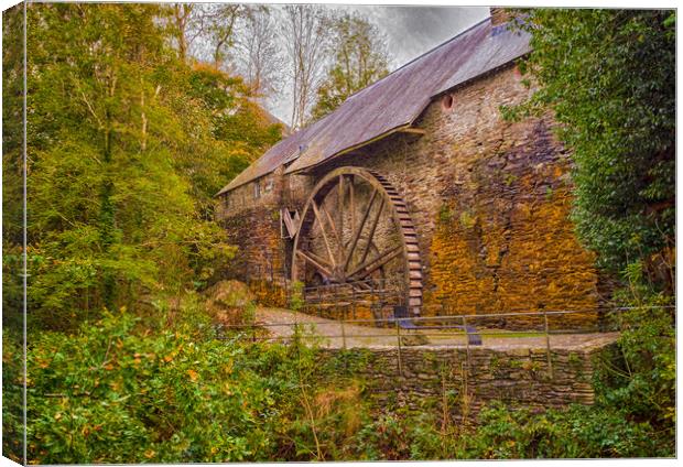 The Water Wheel at Dyfi Furnace. Canvas Print by Colin Allen