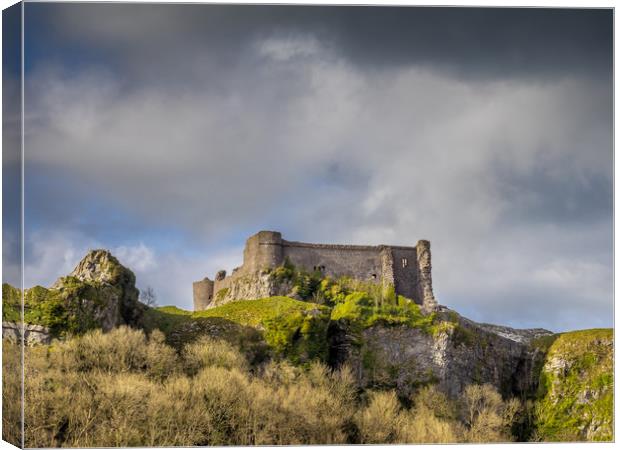 Carreg Cennen Castle, Llandeilo, Carmarthenshire,  Canvas Print by Colin Allen