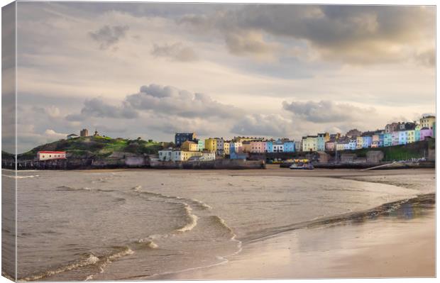 Winter Bliss in Tenby Canvas Print by Colin Allen