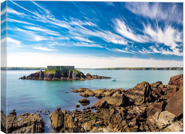 Thorn Island, Angle Pembrokeshire. Canvas Print by Colin Allen
