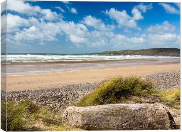 Freshwater West after the Storm Canvas Print by Colin Allen