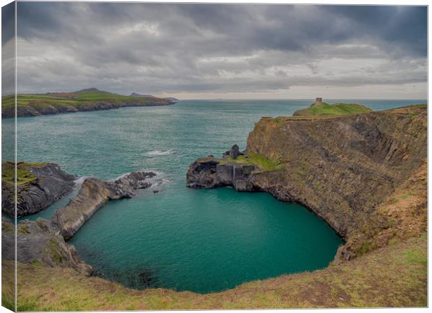 Blue Lagoon, Abereiddy, Pembrokeshire. Canvas Print by Colin Allen