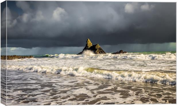 Church Rock, Broadhaven, Pembrokeshire, Wales Canvas Print by Colin Allen