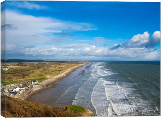 Pendine Beach. Canvas Print by Colin Allen