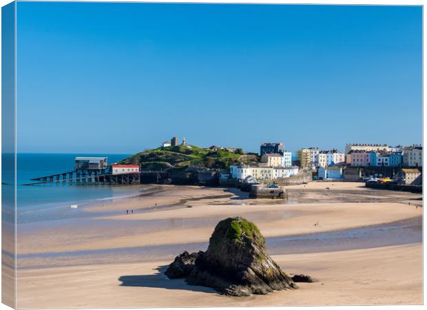 Tenby in Spring. Canvas Print by Colin Allen