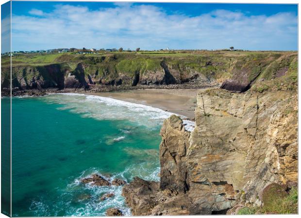 Caerfai Bay, Pembrokeshire. Canvas Print by Colin Allen