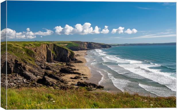 Druidstone Beach, Pembrokeshire. Canvas Print by Colin Allen