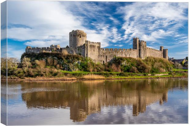 Pembroke Castle, Pembrokeshire, Wales. Canvas Print by Colin Allen