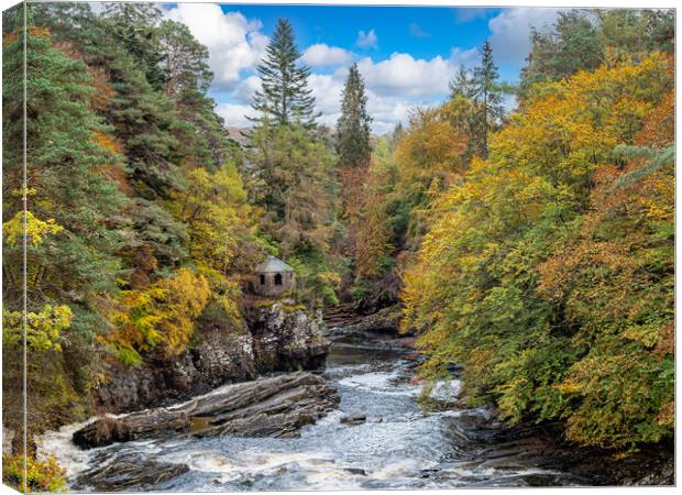 Invermoriston Falls, Highlands, Scotland. Canvas Print by Colin Allen