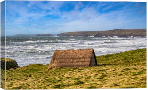 Freshwater West Seaweed Drying Hut, Pembrokeshire. Canvas Print by Colin Allen