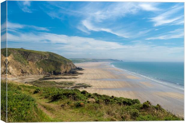 Newgale Beach, Pembrokeshire, Wales. Canvas Print by Colin Allen