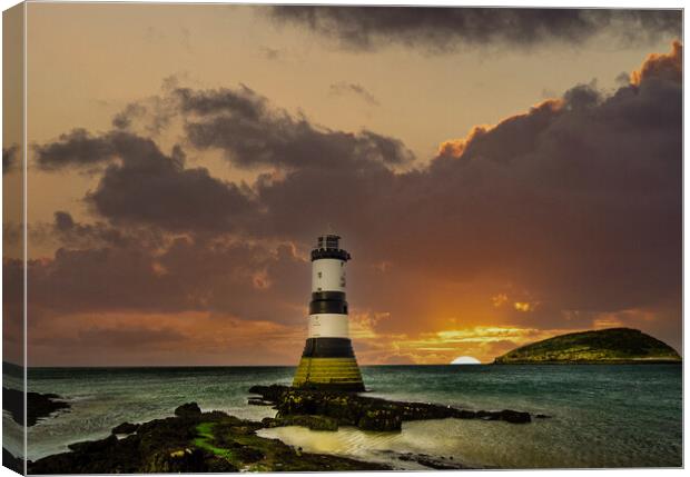 Penmon Lighthouse, Anglesey. Canvas Print by Colin Allen
