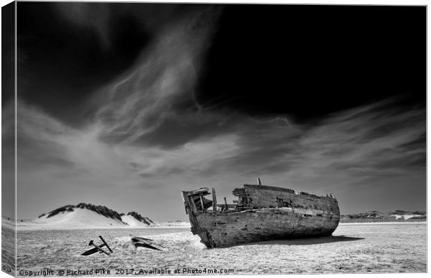 Crow Point Shipwreck Canvas Print by Richard Pike