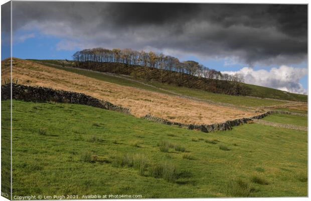 Storm Clouds in Wensleydale, Yorkshire Dales Canvas Print by Len Pugh