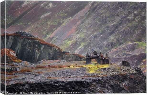 The Old Slate Works - Dinorwic Slate Quarry Wales Canvas Print by Geoff Moore