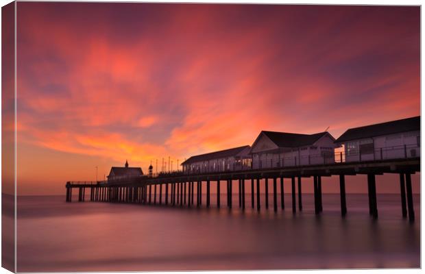 Southwold Pier, Suffolk Canvas Print by Simon Booth