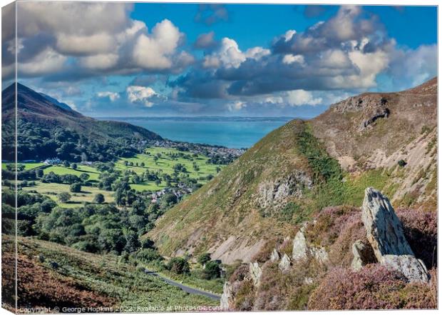 Sychnant Pass Coastal View Canvas Print by George Hopkins