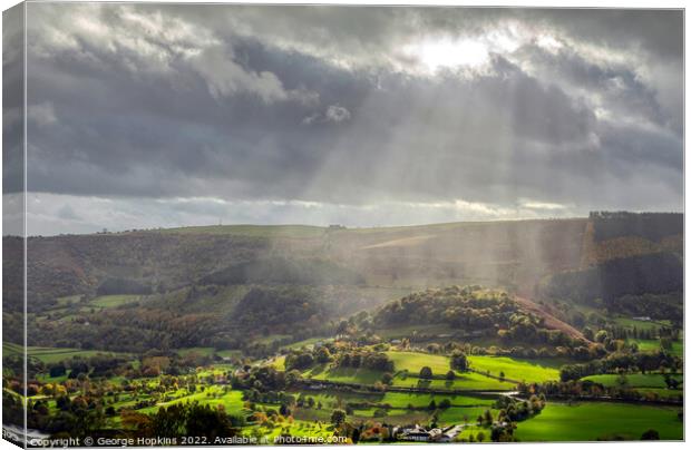 Autumn Light in the Vale Canvas Print by George Hopkins