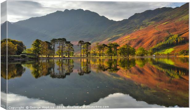 Reflections at Lake Buttermere Canvas Print by George Hopkins