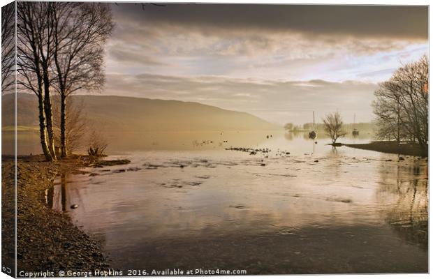 Coniston Shallows Canvas Print by George Hopkins