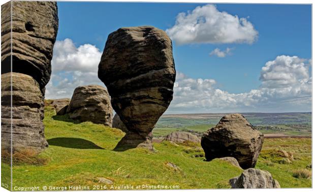 The Bride Stones of Stansfield Moor Canvas Print by George Hopkins