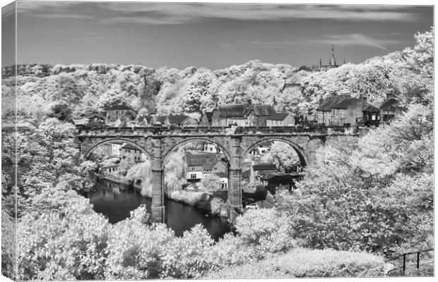 Knaresborough viaduct infrared Canvas Print by mike morley
