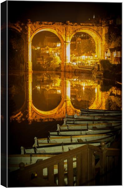 Knaresborough Viaduct  Canvas Print by mike morley