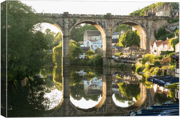 Knaresborough Viaduct  Canvas Print by mike morley