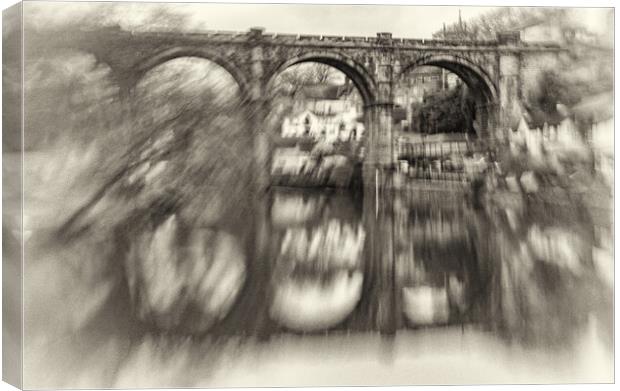 Knaresborough Viaduct North Yorkshire Canvas Print by mike morley