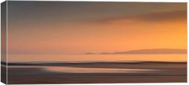 Swansea bay view at sunset Canvas Print by Bryn Morgan