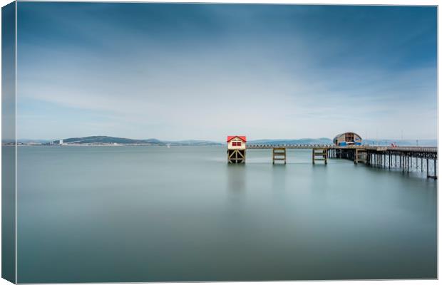 The old Boat and new house on Mumbles pier. Canvas Print by Bryn Morgan