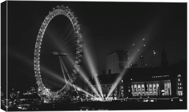 London Eye NYE 2016          Canvas Print by Mike Evans