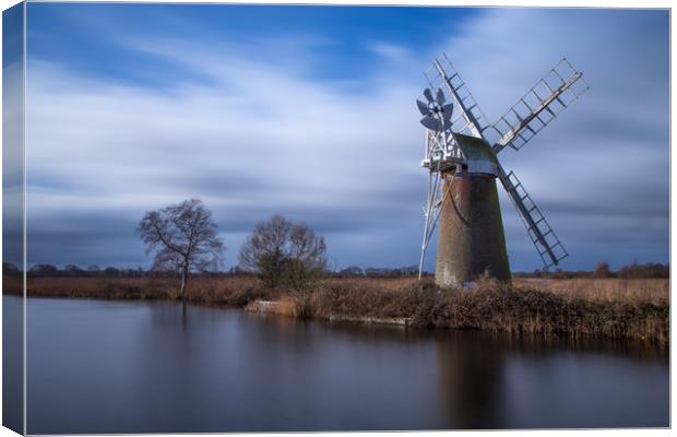 Norfolk Windmill Canvas Print by Steve Lansdell