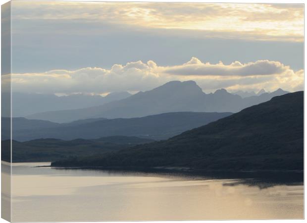       The Mountains of Skye                        Canvas Print by alan todd