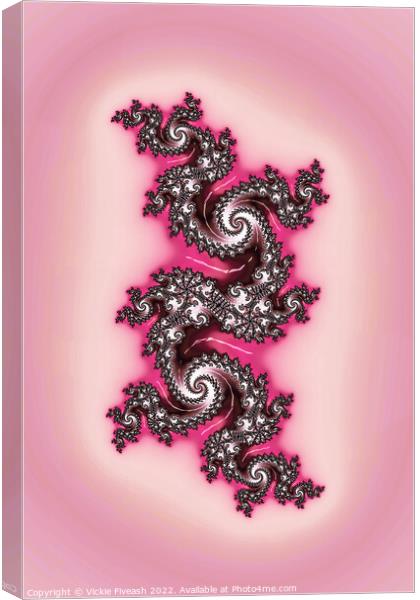Pretty Pink Fractals Canvas Print by Vickie Fiveash