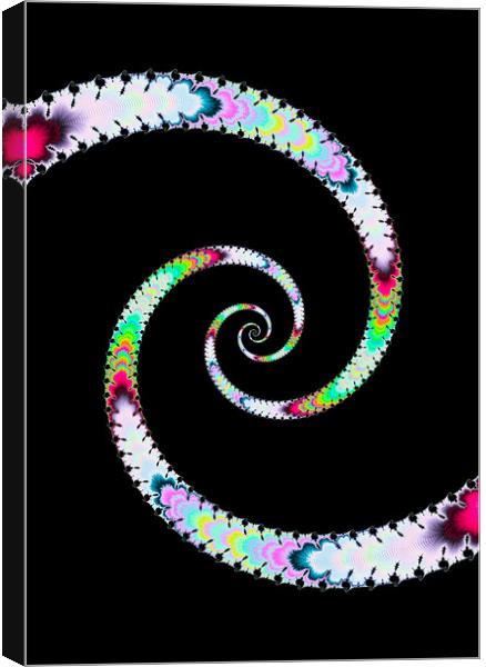 Rainbow Snake Spiral Canvas Print by Vickie Fiveash
