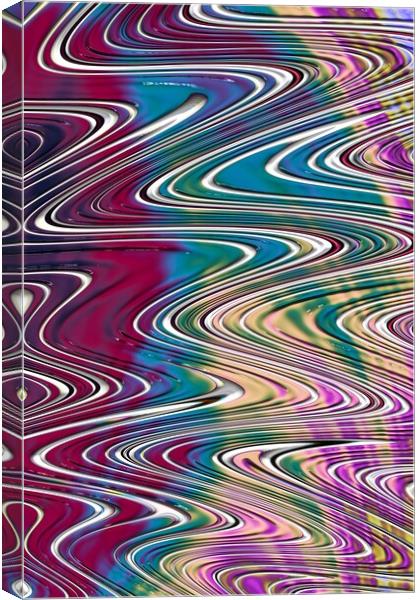 Rainbow Waves Canvas Print by Vickie Fiveash