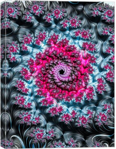 Floral Spiral Canvas Print by Vickie Fiveash