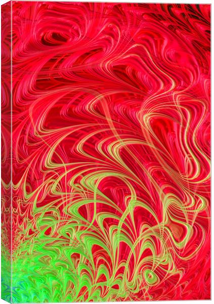 Fractal Fire Canvas Print by Vickie Fiveash