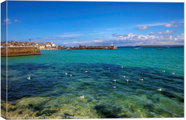 St. Ives in Cornwall, UK Canvas Print by Chris Dorney