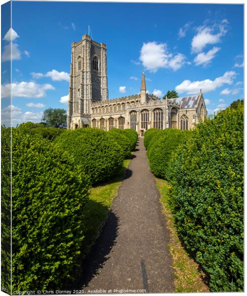 St. Peter and St. Pauls Church in Lavenham, Suffolk Canvas Print by Chris Dorney