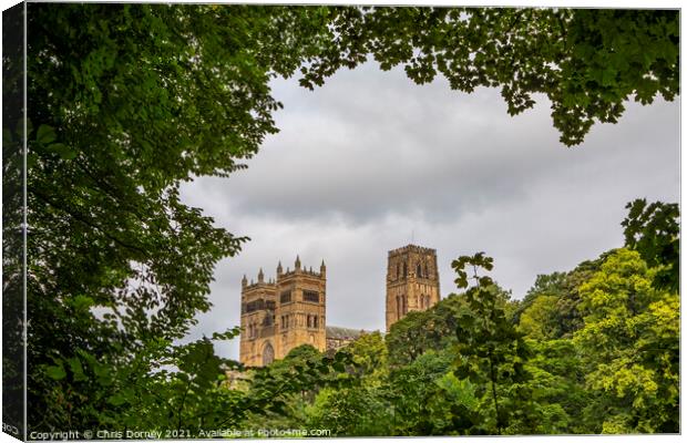 Durham Cathedral in Durham, UK Canvas Print by Chris Dorney