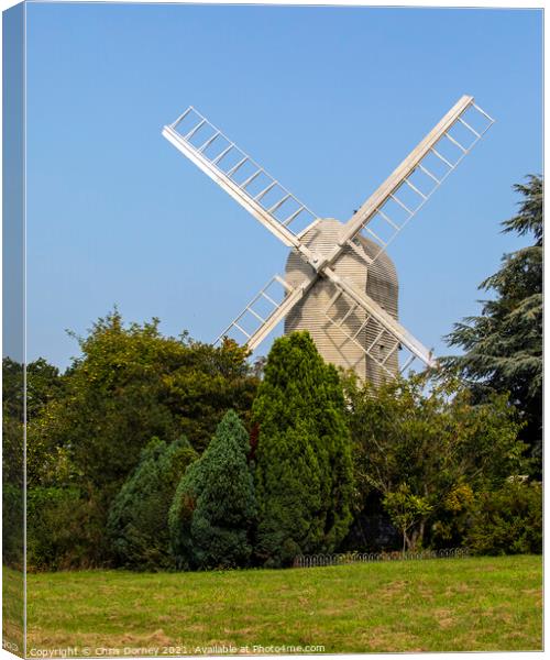 Duck End Mill in Finchingfield, Essex Canvas Print by Chris Dorney