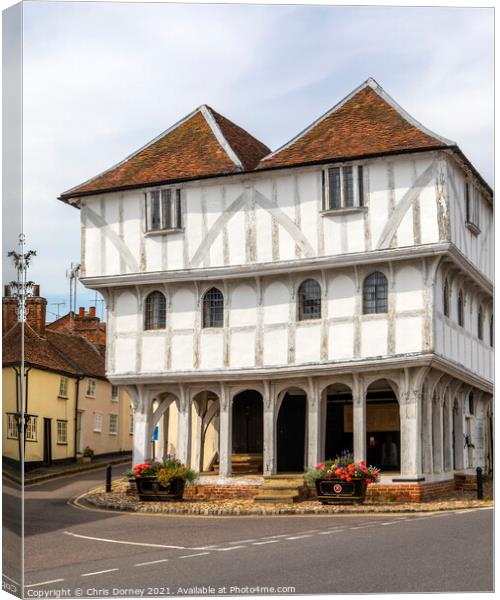 Thaxted Guildhall in Thaxted, Essex, UK Canvas Print by Chris Dorney
